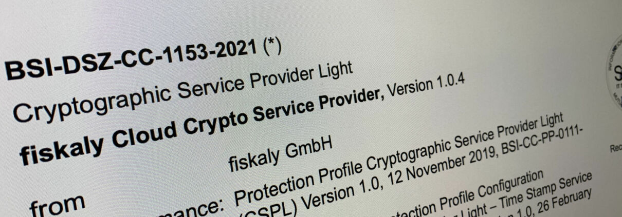 Certification of fiskaly Cloud Crypto Service Provider